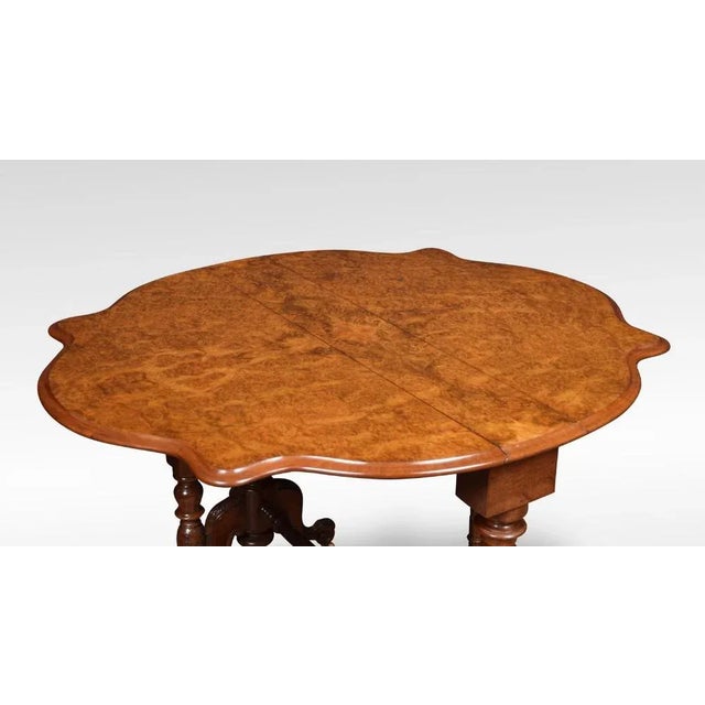 Burr Walnut Sutherland Table For Sale - Image 4 of 6