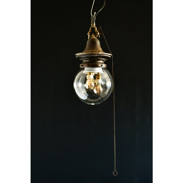 Art Nouveau 19th Century Welsbach Gas Pendant From Chimera Watts For Sale - Image 3 of 10