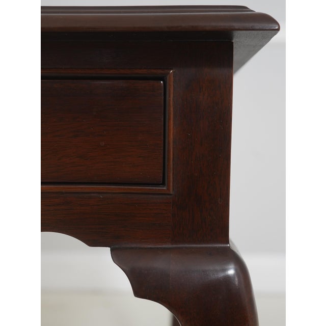 Brown Stickley Queen Anne 1 Drawer Mahogany Lamp Table For Sale - Image 8 of 17