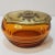 1940s Amber Glass Powder Jar With Celluloid Lid For Sale - Image 4 of 11