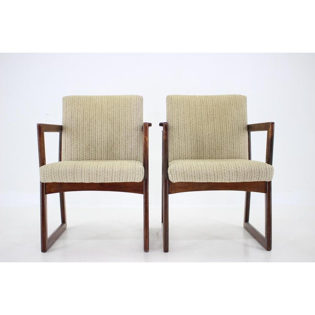 Set of Beech Armachairs, Czechoslovakia, 1960s For Sale - Image 3 of 16