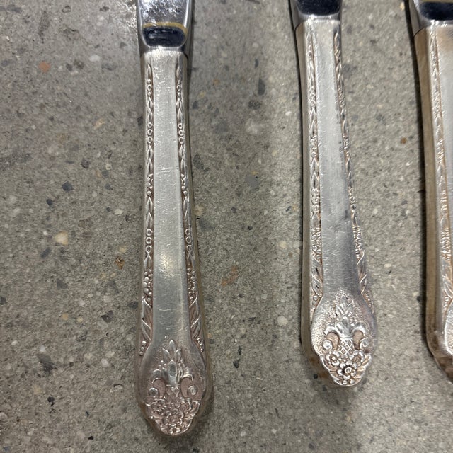 Holmes 1920s Silverplate Flatware Set- 35 Pieces For Sale - Image 4 of 6