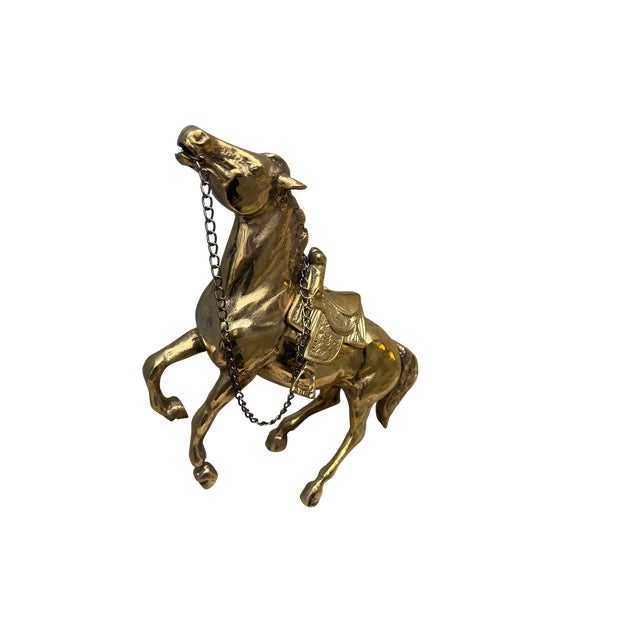 Large Brass Horse Figurine For Sale - Image 12 of 16