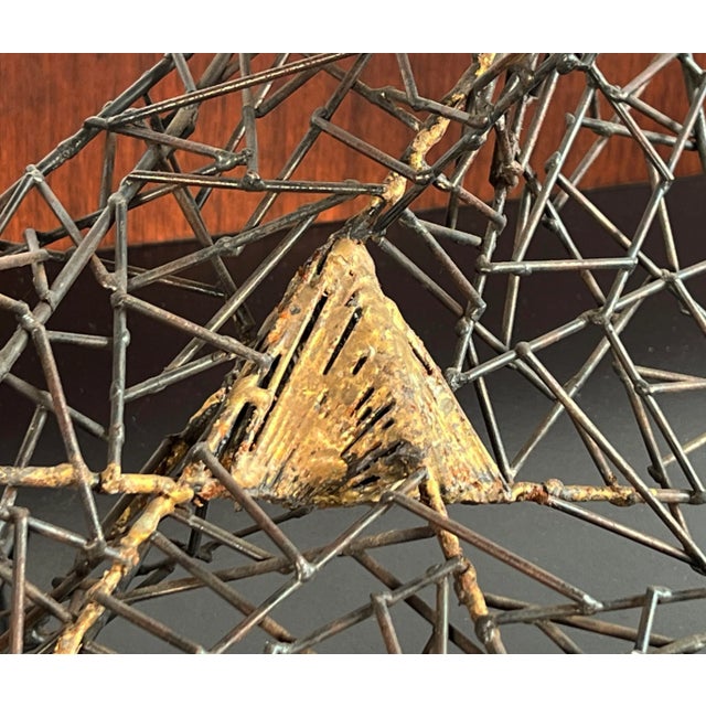アート・デザイン・音楽 Walter Nikkels depicted afgebeeld abgebi Vintage Mid Century Modern Brutalist Iron Wire Abstract