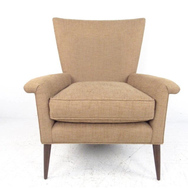 Paul McCobb Mid 20th Century Vintage Tweed Mid-Century Wingback Lounge Chair For Sale - Image 4 of 10