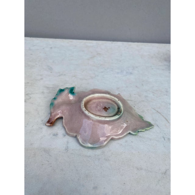 Small French Majolica Flower Dish Circa 1900 For Sale In Austin - Image 6 of 6