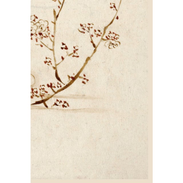 Red 19th Century Sun and Plum Branches Japanese Botanical Fine Art Print by Shibata Zeshin — 20" X 30" For Sale - Image 8 of 9