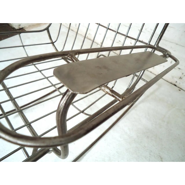Vintage Industrial Iron Rocking Chair For Sale In New York - Image 6 of 8