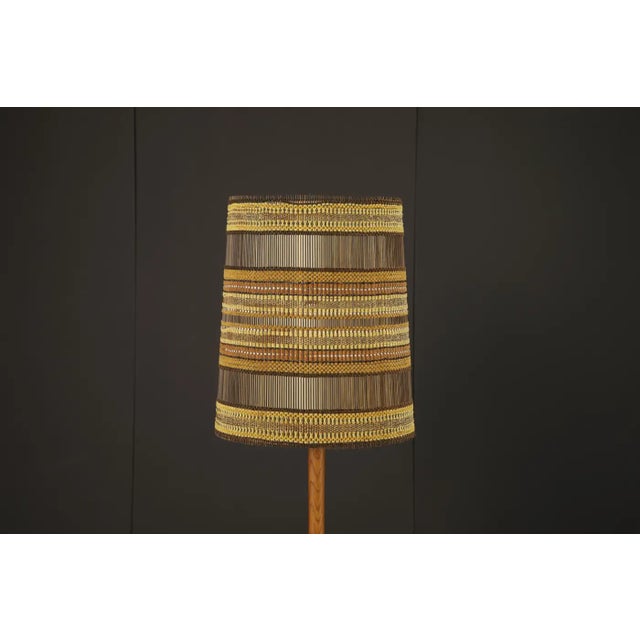 Maria Kipp Maria Kipp Vintage Woven Fiber Lampshade in Amber, Gold, and Burnt Sienna, 1960s For Sale - Image 4 of 10