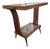 Art Deco Walnut Coffee Table with Glass Bases, 1940s For Sale