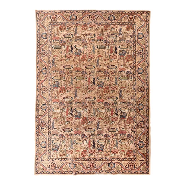 Antique Tabriz Rug 7'8'' X 10'9'' For Sale