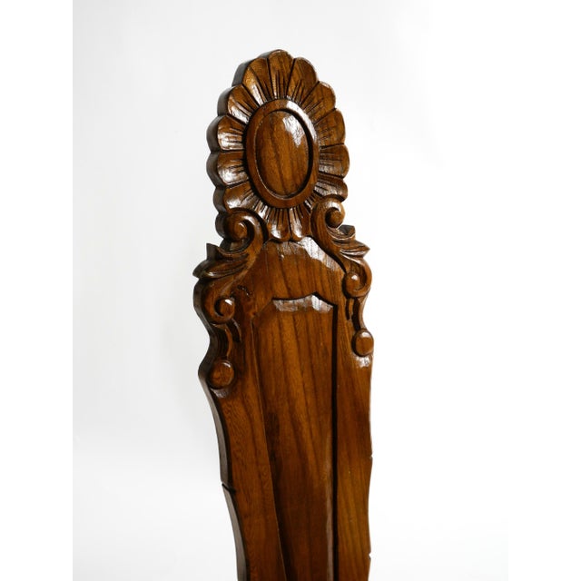 Spanish Wooden Chair with Ornate Backrest, 1960s For Sale - Image 11 of 18