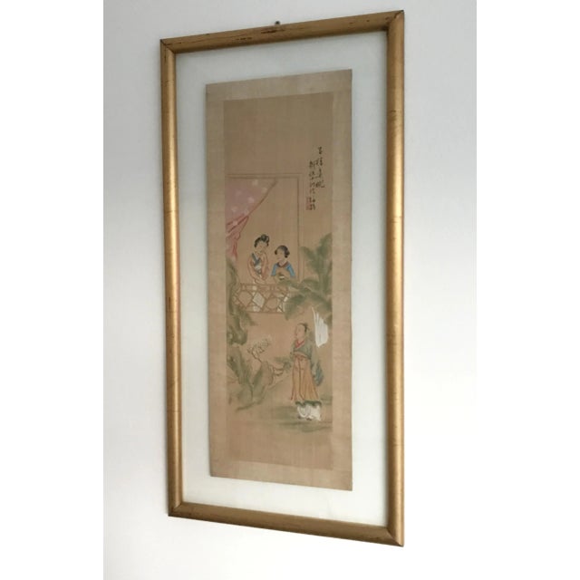 Asian Early 20th Century Chinese Watercolor Painting, Framed For Sale - Image 3 of 9