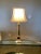Restored Vintage 1980s Baldwin Brass Column Lamp With New Linen Shade For Sale In Atlanta - Image 6 of 12