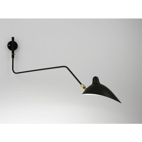 Wall lamp model "one rotating curved arm wall lamp" designed by serge mouille in 1954. Manufactured by editions serge...