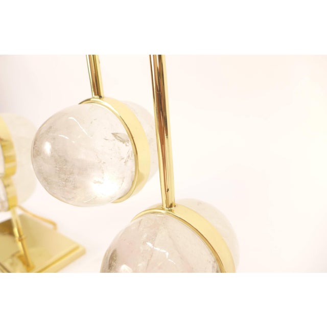 Rock Crystal "Flux" Table Lamps - A Pair For Sale - Image 4 of 10