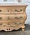 1980s Vintage Pulaski Venetian Style Carved &Painted Pine Three Drawer Bombe' Commode For Sale - Image 5 of 13