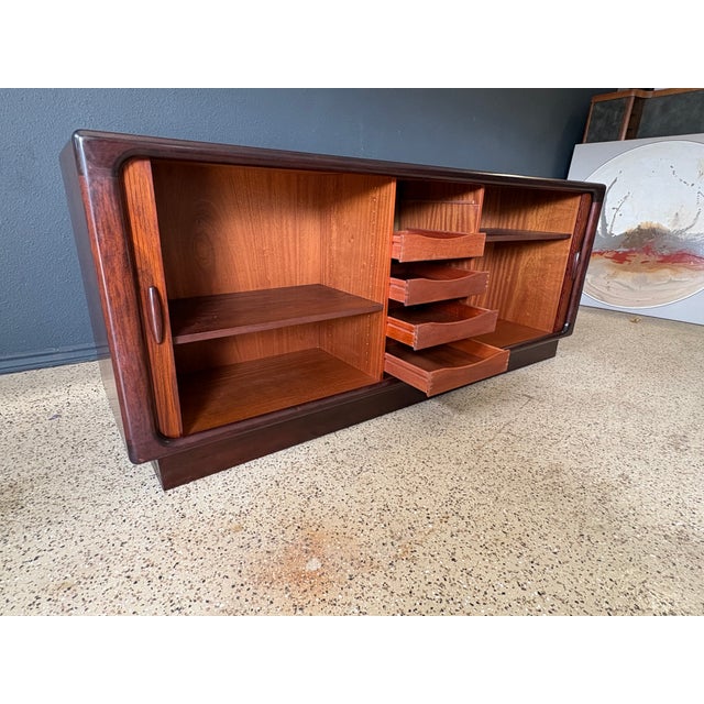Rosewood Tambour Door Credenza by Dyrlund For Sale - Image 11 of 12