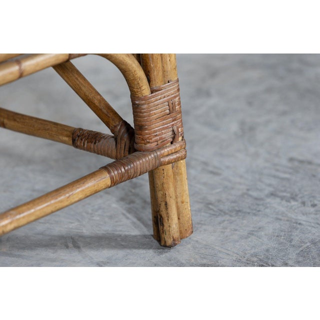 Mid-Century English Bamboo Reclining Armchair, 1950s For Sale - Image 12 of 14