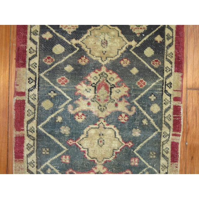 Mid 20th Century Vintage Zabihi Collection Turkish Anatolian Eclectic Runner For Sale - Image 5 of 6