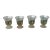 Set of 4 vintage Bullicante cordial glasses . Horse and carriage scene with driver and coachman on one side - tree on the...