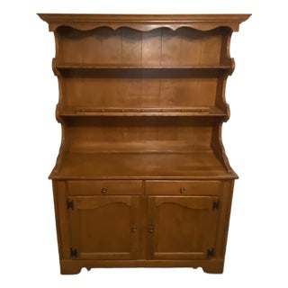 1960s Ethan Allen Early American Buffet With Hutch For Sale