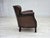 Vintage Danish Lounge Chair in Brown Furniture Leather and Velour, 1930s For Sale - Image 9 of 18
