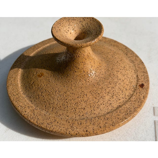 Vintage 10” Handcrafted Lidded Studio Pottery Vessel With Incised Motif For Sale - Image 12 of 12