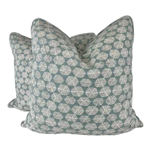 Thibaut "Parada"In Aqua 22" Pillows-A Pair