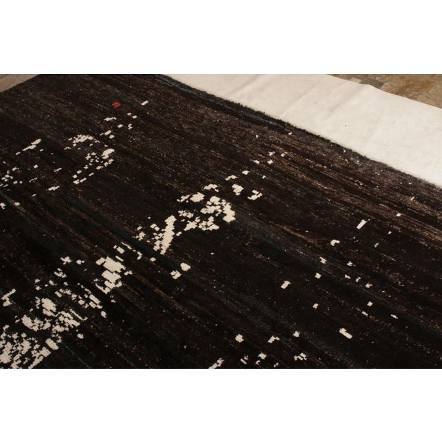 Modern Rug & Kilim’s Modern Rug in All Over Brown-Black, White Abstract Pattern For Sale - Image 3 of 8