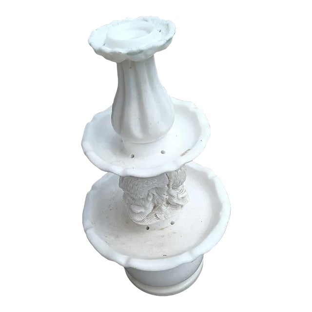 Vintage Carved Marble Marble Fountain Tiers For Sale