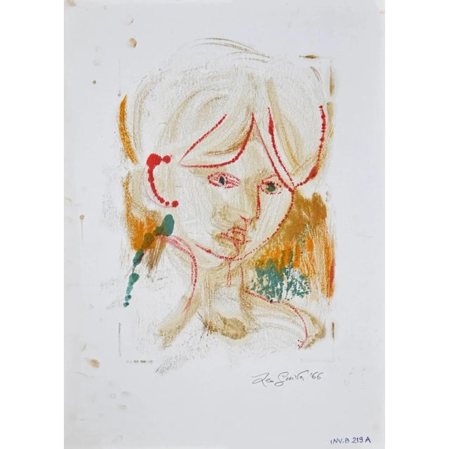 Female Portrait is an original Contemporary artwork realized in 1966 by the italian artist Leo Guida. Hand-signed and...