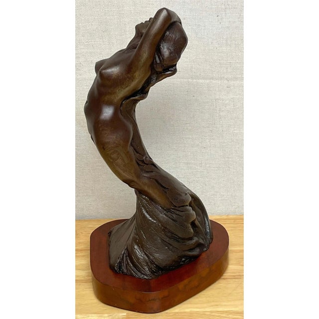 1970s Modern Bronze Sculpture of 'Allegory of Night' by Bernadette Zachara, 1977 For Sale - Image 4 of 13