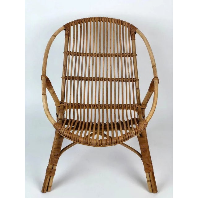 Mid-Century Italian Bamboo Garden Coffee Table & Chairs, 1960s, Set of 3 For Sale - Image 17 of 18