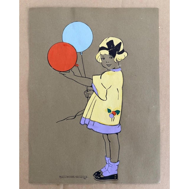 Up for sale is this charming and unique handmade collage, originally from a 1923 series of prints published by Ideal...