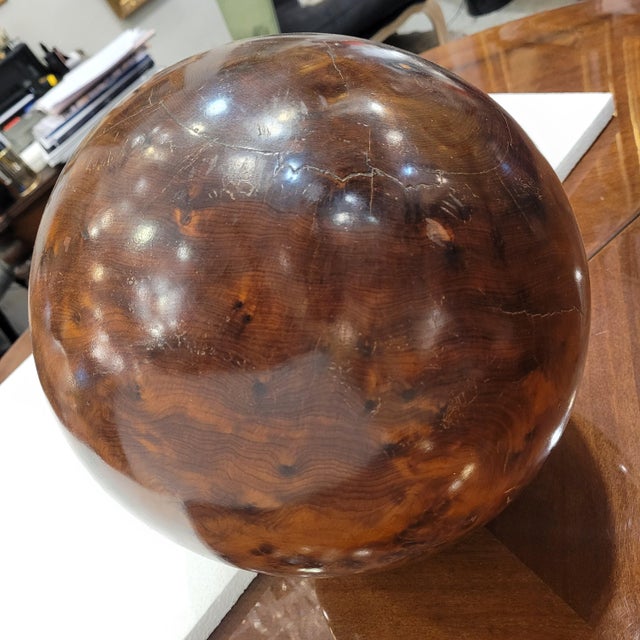 Decorative Sphere in Mahogany, 1890s For Sale - Image 18 of 18