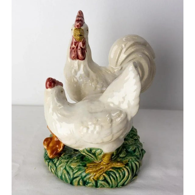 French Ceramic Chicken Family, 1900s For Sale - Image 3 of 8