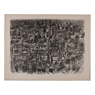 André Cottavoz, On the Rooftops of Paris, Lithograph For Sale