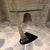 Glass Modern Accent Table Fcantilever Clear Tempered Glass Top For Sale - Image 7 of 10