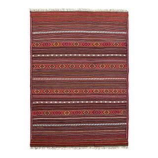 Handwoven Afghan Meymana Kilim Rug 2'11" X 4'7" For Sale