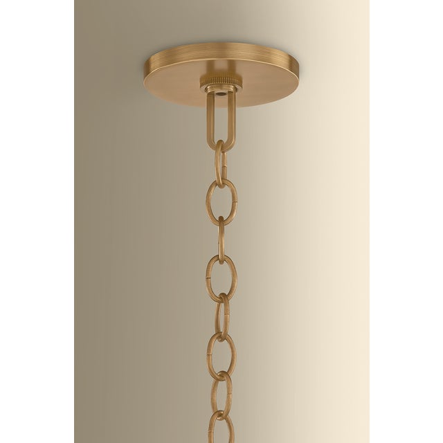 Hudson Valley Lighting Hudson Valley Lighting Omi 9 in. 1 Light Pendant in Patina Brass and Ceramic Ivory Crackle Finish For Sale - Image 4 of 8
