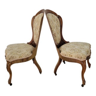 Early 20th Century Set of Victorian Antique Chairs For Sale