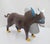 Wood Alebrije Oaxaca Mexico Morales Folk Art Carved Wood Bull Figurine Sculpture For Sale - Image 7 of 11