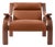 Mid-Century Leather Woodline Armchair by Marco Zanuso for Cassina, Italy For Sale