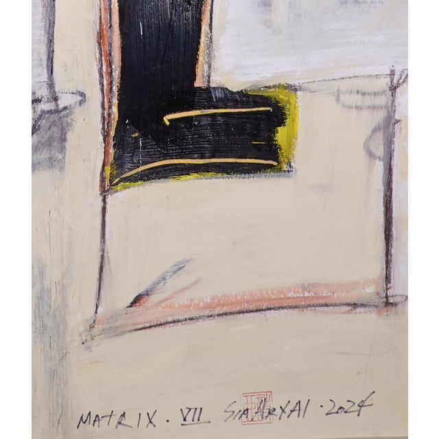 Abstract Matrix.VII Framed One of a Kind Surreal Painting For Sale - Image 3 of 5