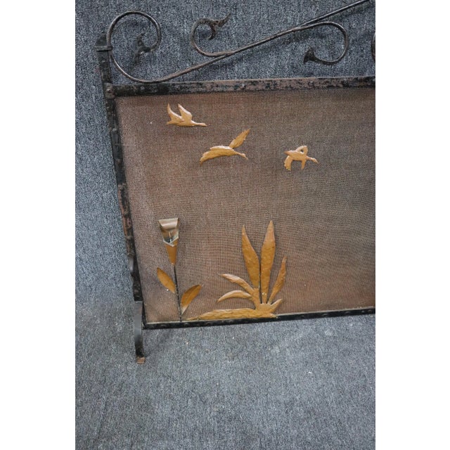 Black Arts & Crafts Fireplace Screen For Sale - Image 8 of 12