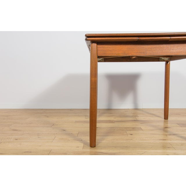 Mid-Century Square Extendable Teak Dining Table, Denmark, 1960s For Sale - Image 15 of 18
