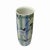Artistic Flower Blue Green Checker Cross Porcelain Tall Slim Round Vase For Sale In San Francisco - Image 6 of 6