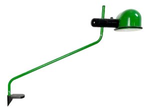 Mid-Century Italian Modern Green Metal Clamp-on Table Lamp, 1980s