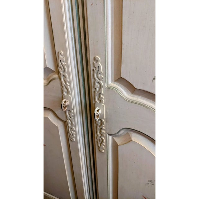 French Country Ethan Allen Country French Armoire Wardrobe For Sale - Image 3 of 4
